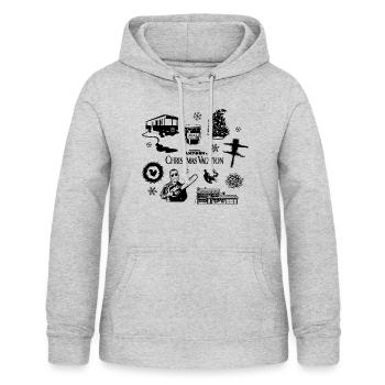 Schöne Bescherung Symbole Des Films In Schwarz - Frauen Hoodie - Hellgrau meliert - Vorne - AI Model Female 172 light (172cm)