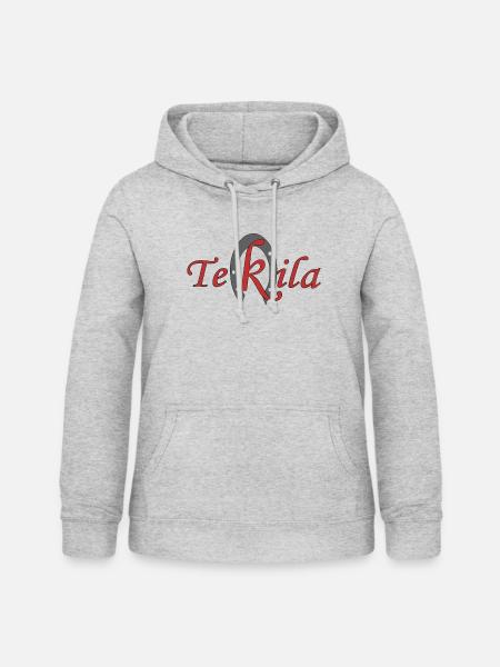 Klassiker TEKILA - Frauen Hoodie - Hellgrau meliert