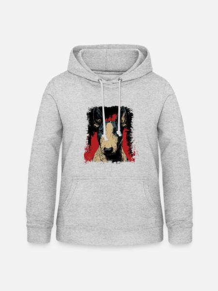 Bullterrier - Frauen Hoodie - Hellgrau meliert