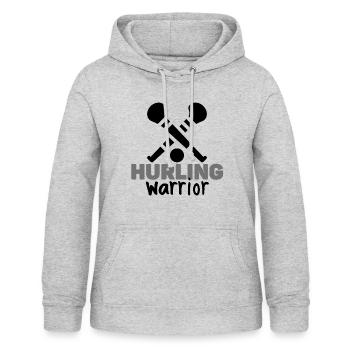 Hurling Krieger. - Frauen Hoodie - Hellgrau meliert - Vorne - AI Model Female 172 light (172cm)