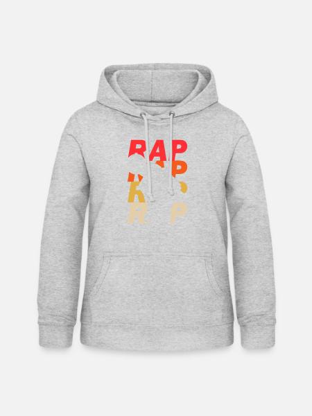 Rap - Frauen Hoodie - Hellgrau meliert