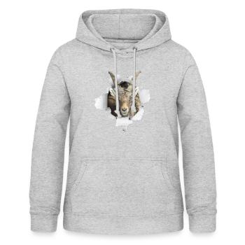 capricorne dans la percée - Sweat à capuche Femme - gris clair chiné - Devant - AI Model Female 172 light (172cm)