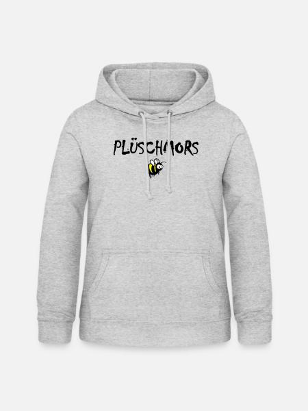 Plüschmors, Hummel, Plattdeutsch - Frauen Hoodie - Hellgrau meliert