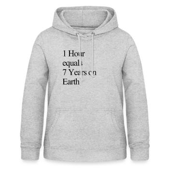 Interstellar 1 Hour - Frauen Hoodie - Hellgrau meliert - Vorne - AI Model Female 172 light (172cm)