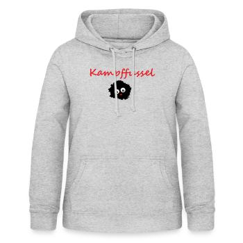 Kampffussel - Frauen Hoodie - Hellgrau meliert - Vorne - AI Model Female 172 light (172cm)