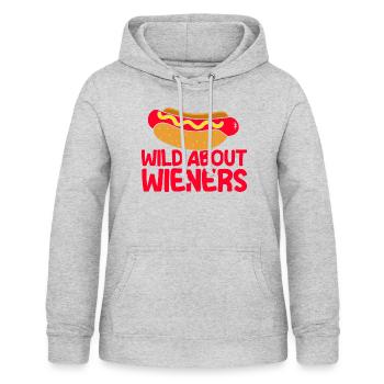 Crazy Viennese Hot Dog Gift - Women's Hoodie - light heather grey - Front - AI Model Female 172 light (172cm)