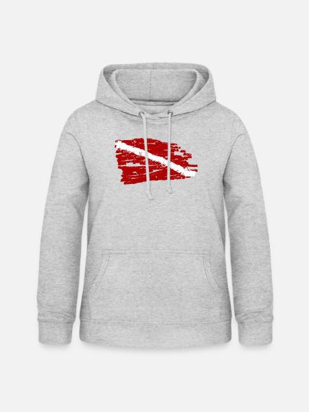 dive - Frauen Hoodie - Hellgrau meliert