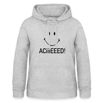 ACiiiEEED! Acid House Music - Frauen Hoodie - Hellgrau meliert - Vorne - AI Model Female 172 light (172cm)