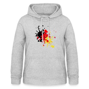 Football Allemagne Champion du monde Fan de la Coupe du monde - Sweat à capuche Femme - gris clair chiné - Devant - AI Model Female 172 light (172cm)