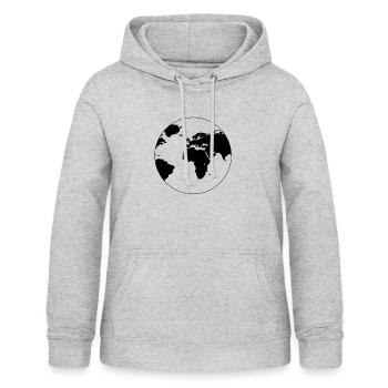 ERDE - Frauen Hoodie - Hellgrau meliert - Vorne - AI Model Female 172 light (172cm)