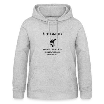 Sternengucker Astronomie Planeten lustig Geschenk - Frauen Hoodie - Hellgrau meliert - Vorne - AI Model Female 172 light (172cm)