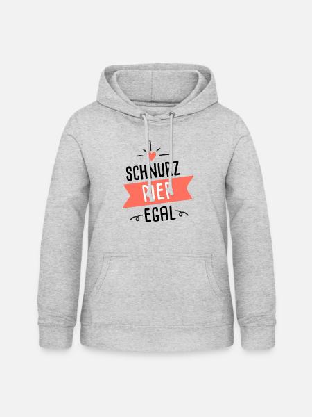 Schnurzpiepegal - Mir doch egal! - Frauen Hoodie - Hellgrau meliert