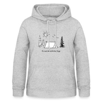 Es sind die einfachen Dinge - Frauen Hoodie - Hellgrau meliert - Vorne - AI Model Female 172 light (172cm)