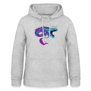Drache chinesisch Fantasy - Frauen Hoodie - Hellgrau meliert - Vorne - AI Model Female 172 light (172cm)