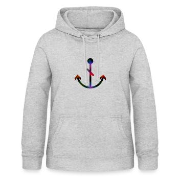 anchor - Women's Hoodie - light heather grey - Front - AI Model Female 172 light (172cm)