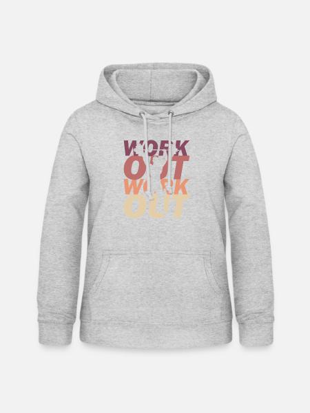 Workout - Frauen Hoodie - Hellgrau meliert