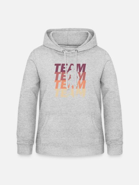 Fußballmannschaft - Frauen Hoodie - Hellgrau meliert