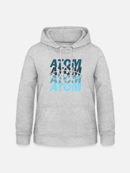 Atom - Frauen Hoodie - Hellgrau meliert