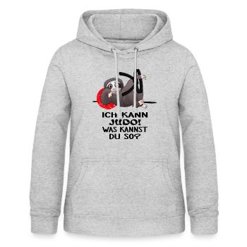 Judoka kann Judo Kampfsport-JUDO - Frauen Hoodie - Hellgrau meliert - Vorne - AI Model Female 172 light (172cm)