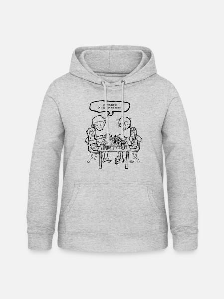 Necromania; Schachmatt - Frauen Hoodie - Hellgrau meliert