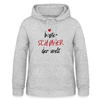 Bester Schwager Der Welt - Spruch Geschenk - Frauen Hoodie - Hellgrau meliert - Vorne - AI Model Female 172 light (172cm)