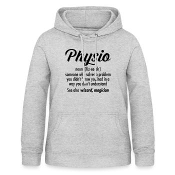Physio Definition - Frauen Hoodie - Hellgrau meliert - Vorne - AI Model Female 172 light (172cm)