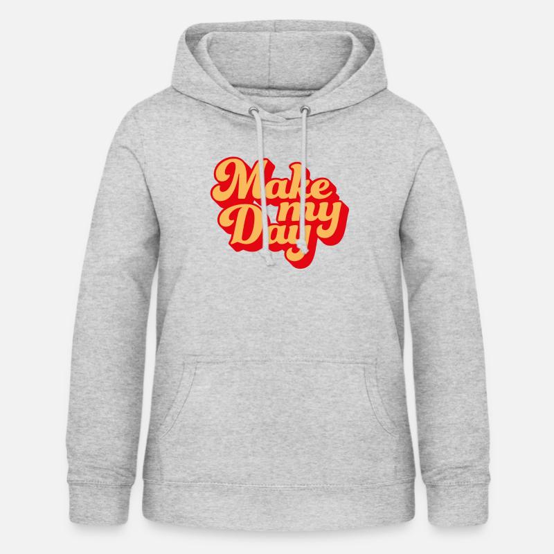 Make my Day ! - Sweat à capuche Femme - gris clair chiné