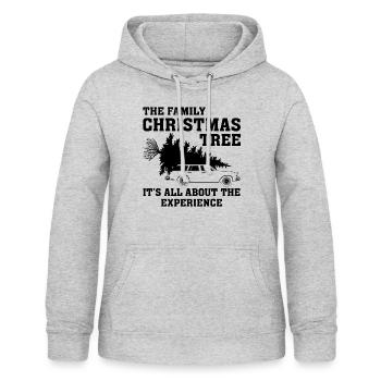 Der Familien-Weihnachtsbaum - Frauen Hoodie - Hellgrau meliert - Vorne - AI Model Female 172 light (172cm)