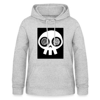 Verwandt mit Skullfunny 2.1: - Frauen Hoodie - Hellgrau meliert - Vorne - AI Model Female 172 light (172cm)