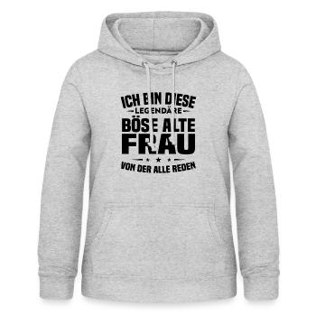 Ich bin diese legendäre böse alte - Frauen Hoodie - Hellgrau meliert - Vorne - AI Model Female 172 light (172cm)