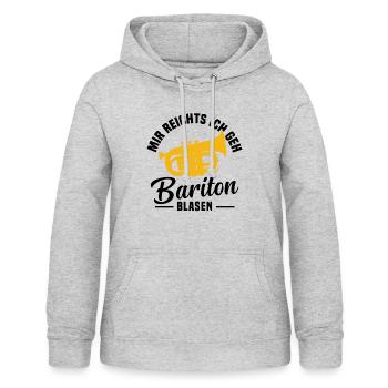 Mir reichts ich geh Bariton blasen - Frauen Hoodie - Hellgrau meliert - Vorne - AI Model Female 172 light (172cm)