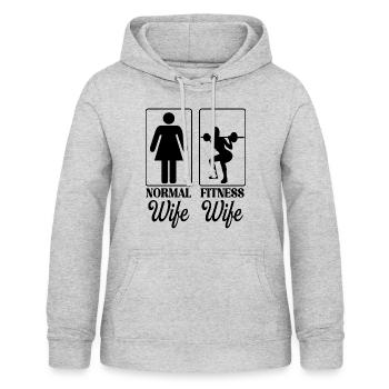 Bodybuilding Novelty Fitness Women - Women's Hoodie - light heather grey - Front - AI Model Female 172 light (172cm)