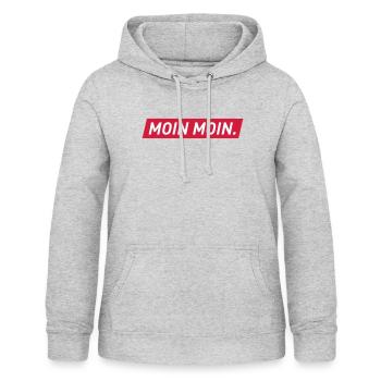 Moin Moin - Sweat à capuche Femme - gris clair chiné - Devant - AI Model Female 172 light (172cm)