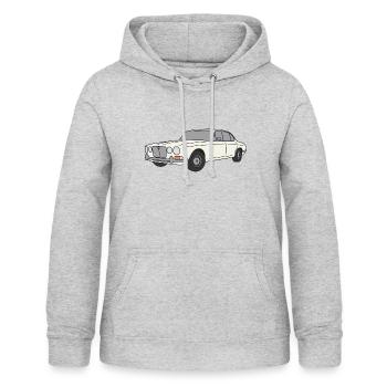 70s Jaguar XJ English White - Simple - Women's Hoodie - light heather grey - Front - AI Model Female 172 light (172cm)