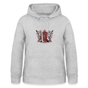 Rock of Ages - Frauen Hoodie - Hellgrau meliert - Vorne - AI Model Female 172 light (172cm)