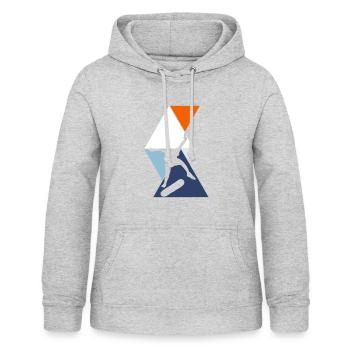 Skater - Frauen Hoodie - Hellgrau meliert - Vorne - AI Model Female 172 light (172cm)