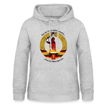 Was des Volkes Hände schaffen ... - Frauen Hoodie - Hellgrau meliert - Vorne - AI Model Female 172 light (172cm)