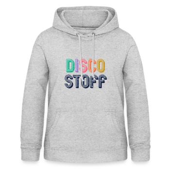 discostoff, stoff und schnaps, nacht in der disse - Frauen Hoodie - Hellgrau meliert - Vorne - AI Model Female 172 light (172cm)