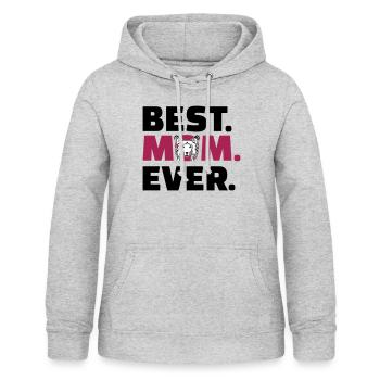 Chinese Crested - Vrouwen hoodie - lichtgrijs gemêleerd - Voor - AI Model Female 172 light (172cm)