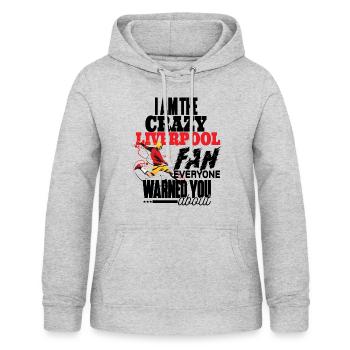 Angleterre #Liverpool cadeau Fan Football - Sweat à capuche Femme - gris clair chiné - Devant - AI Model Female 172 light (172cm)