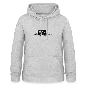 Heartbeat motorhome. gift - Women's Hoodie - light heather grey - Front - AI Model Female 172 light (172cm)