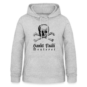 Mutinerie de Sankt Pauli - Sweat à capuche Femme - gris clair chiné - Devant - AI Model Female 172 light (172cm)