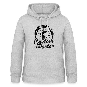 Knie OP Operation Club Geschenk Genesung Lustig - Frauen Hoodie - Hellgrau meliert - Vorne - AI Model Female 172 light (172cm)