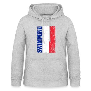 Swimming swimmer flag flag France France - Women's Hoodie - light heather grey - Front - AI Model Female 172 light (172cm)