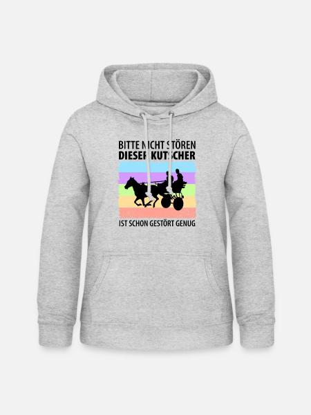 Kutscher Kutsche Pferdekutscher Kutschieren - Frauen Hoodie - Hellgrau meliert