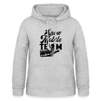 Motoneige équipe motoneige motoneige motoneige - Sweat à capuche Femme - gris clair chiné - Devant - AI Model Female 172 light (172cm)