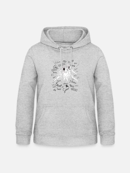 Fechten Begriffe Training Geschenk - Frauen Hoodie - Hellgrau meliert