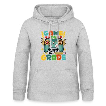 Game on the 2nd grade - Women's Hoodie - light heather grey - Front - AI Model Female 172 light (172cm)