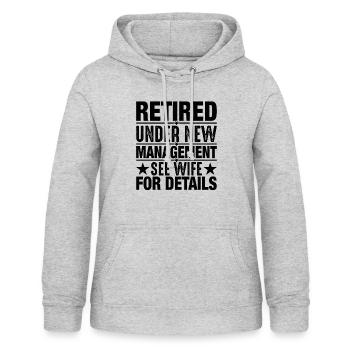 Pensionierung unter neuer Leitung - Frauen Hoodie - Hellgrau meliert - Vorne - AI Model Female 172 light (172cm)