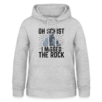 Funny geologist on a stone hunt - Women's Hoodie - light heather grey - Front - AI Model Female 172 light (172cm)